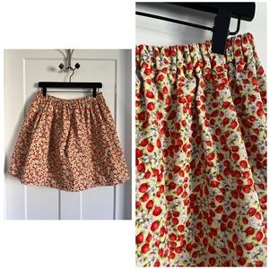 Vintage Strawberry 🍓 Print Handmade Skirt